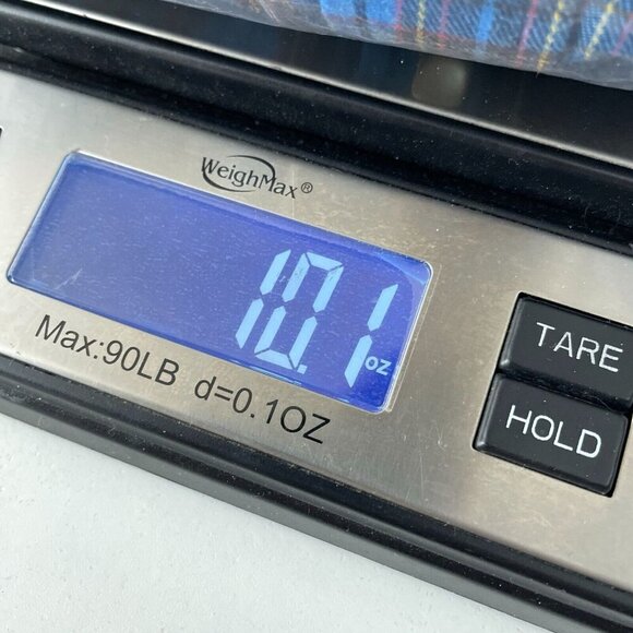 Vintage Campus Blue Plaid Western Shirt XL Snap Button Cotton Blend Mens 0436 - Picture 8 of 8